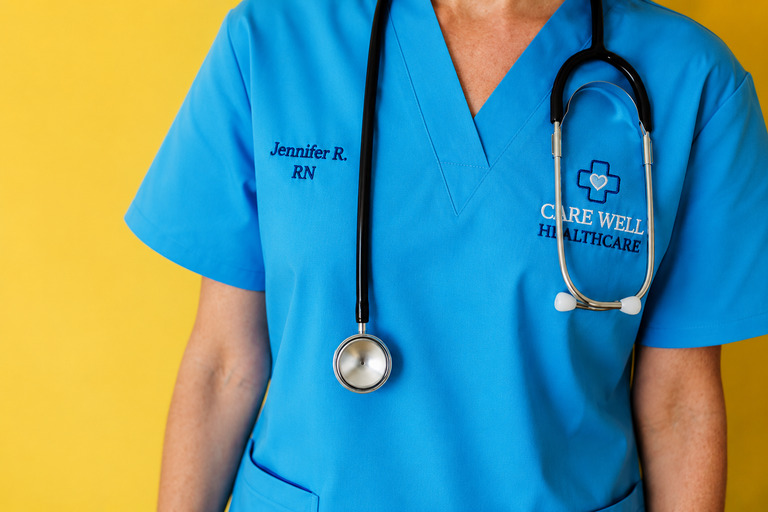 Professionell bestickte Berufskleidung stärkt Vertrauen im Gesundheitswesen